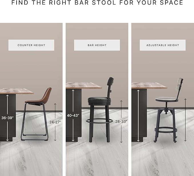 Signature Design by Ashley Strumford Modern 30.75" Adjustable Bar Height Barstool, 2 Count, Gray