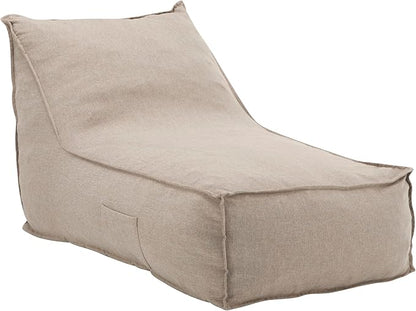 Christopher Knight Home Venny 48" L Outdoor Bean Bag Chair, Fabric Bean Bag Chair for Adults and Kids, Indoor/Outdoor Sun Lounger, Patio Lounge Chair, Comfy Outdoor Reading Chair, Dark Beige