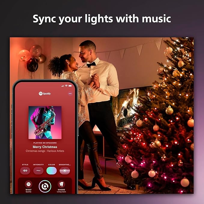 Philips Hue Indoor/Outdoor 65-Foot Festavia String Lights - 250 Mini Color Changing Smart LEDs - Weatherproof - Control with Hue App - Works with Alexa, Google Assistant and Apple HomeKit