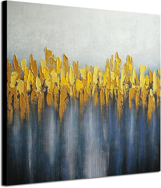 Wieco Art Pure Hand-Painted Paintings on Canvas Abstract Canvas Wall Art for Living Room Bedroom Wall Decor Modern Contemporary Landscape Artwork for Home Decorations
