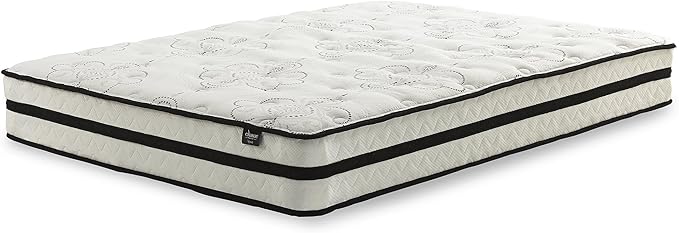 Signature Design by Ashley Twin Size Chime 10 Inch Medium Firm Hybrid Mattress with Cooling Gel Memory Foam for Pressure Relief, Fiberglass Free, Mattress In A Box
