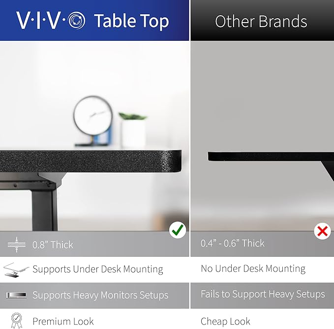 VIVO Corner Standing Desk, 84 x 63 inch Reversible L-Shaped Workstation, Electric Height Adjustment, Home, Office, and Reception Rooms, Dark Walnut Table Top Black Frame, DESK-E3CTBD-84