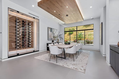 Ultra Wine Racks Wall Mounted Label-Out Wine Racks (2 Feet 1 Deep, Matte Black, 6 Wine Bottles) - Modern Metal Wine Storage, Modular Design for Home Bar, Kitchen, Dining Rooms, & Wine Cellars