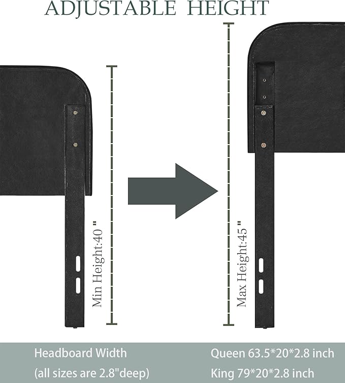Tufted Upholstered Headboard Queen Size, Button Adjustable Height Queen Head Board Only, Sturdy and Durable Solid Wood with Nailhead Trim Headboards, Ideal for Bedroom, Dorm, Guest Room,Pink