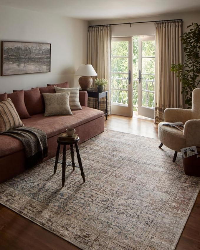 Loloi Amber Lewis Georgie Collection GER-09 Multi/Spice 2'-6" x 9'-6", .19" Pile Height, Runner Rug