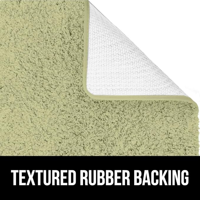 GORILLA GRIP Bathroom Rugs, 30x20, Ultra Soft Absorbent Mat, Thick Plush Bath Rug, Machine Washable, Microfiber Quick Dry, Mats for Shower, Bathtub and Floor, Home Decor Accessories, Sage
