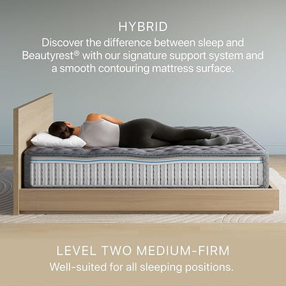 Beautyrest Days End Medium Firm 12" Hybrid Mattress - Twin - Cooling Tech, Supportive Durable Pocketed Coils, Pressure Relief, Motion Separation; 100 Night Sleep Trial and 10 Year Warranty
