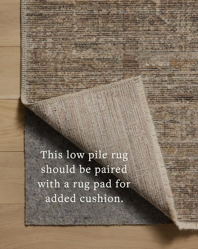 Loloi Amber Lewis Molly Collection MOL-07 Tobacco/Sage 3'-0" x 5'-0" Low Pile Accent Rug