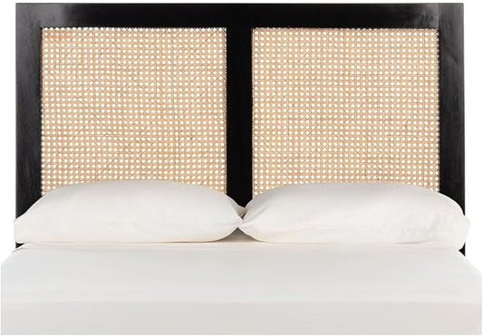 SAFAVIEH Home Collection Vienna Black Cane Twin Headboard Platform, Single (HBD8004B-T)