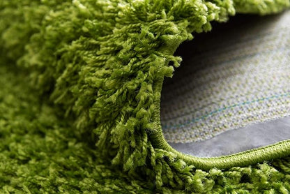 Unique Loom Solid Shag Collection Area Rug (5' 1" x 8' Rectangle, Grass Green)