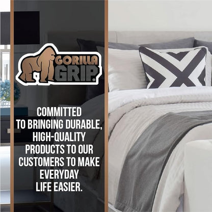 GORILLA GRIP Non Slip Mattress Gripper, Prevents Mattresses from Sliding and Holds Bed in Place, Pad Grips Beds, Sofa, Couch, Chair Cushions and Helps Keep Topper from Slipping, Easy Trim Pads, Twin