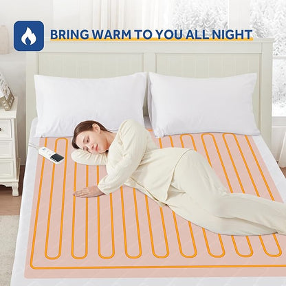 Sealy Heated Mattress Pad Full Size Single Control for Zone, 9 Heated Settings & 1-9 Hours Auto Shut Off, Luxury Quilted Bed Warmer with ETL Certified, Soft Extra-Cozy Fabric