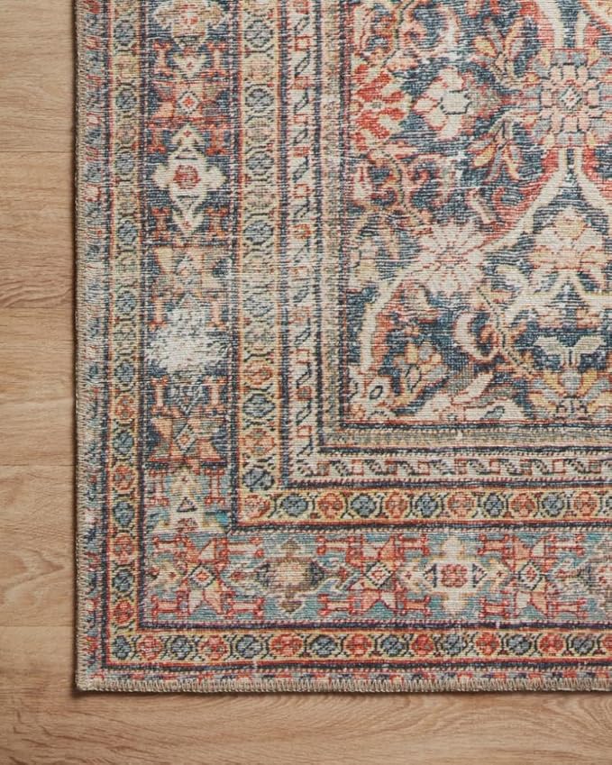 Loloi Amber Lewis Georgie Collection GER-01 Red/Navy 2'-3" x 3'-9", .19" Pile Height, Accent Rug