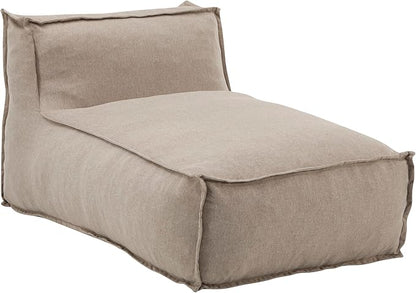 Christopher Knight Home Natty Outdoor Bean Bag Chair, Fabric Bean Bag Chair for Adults and Kids, Indoor/Outdoor Sun Lounger, Patio Lounge Chair, Patio Chaise Lounge, Dark Beige