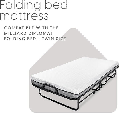 Milliard 5 in. Deluxe Memory Foam Mattress Twin, Dual-Sided - for Bunk Bed, Daybed, Trundle or Folding Bed Replacement (2 Pack)