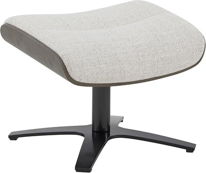 CHITA Fabric Reclining Swivel Chair with Adjustable Headrest and Ottoman for Living Room, White (Multi-Colored)
