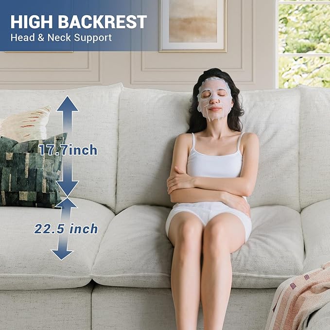 124" Cloud Modular Sectional Sofa, Waterproof Down Filled Sectional Couch, High Backrest U Shaped 4 Seater Couch with 2 Ottomans, Modern Modular Sofas with Removable Cover, Cream White