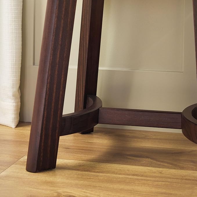 Walker Edison 2-Pack Colt Modern Farmhouse Solid Wood Square Side Tables, 18 Inch, Espresso