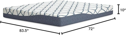 Signature Design by Ashley 10 Inch Chime Elite 2.0 Firm Green Tea Memory Foam Mattress for Cool Sleep and Pressure Relief, California King, Fiberglass Free, Mattress In A Box
