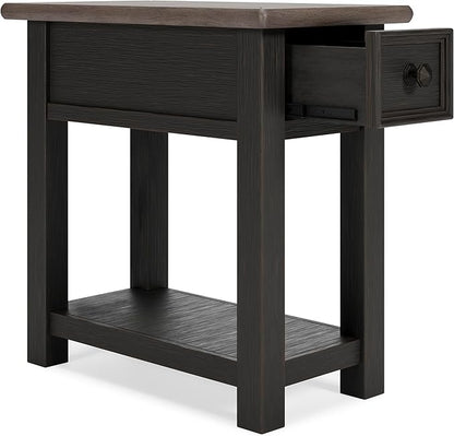 Signature Design by Ashley Tyler Creek Chair Side End Table, Light Brown & Whitewash