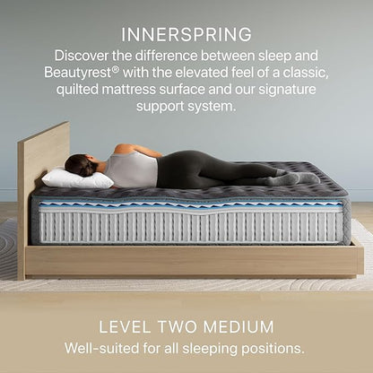 Beautyrest Days End Medium 14" Mattress - Queen - Cooling Tech, Supportive Durable Pocketed Coils, Pressure Relief, Motion Separation; 100 Night Sleep Trial and 10 Year Warranty