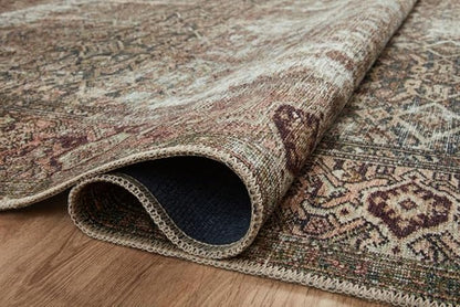 Loloi Amber Lewis Georgie Collection GER-07 Moss/Salmon 3'-0" x 10'-0", .19" Pile Height, Runner Rug
