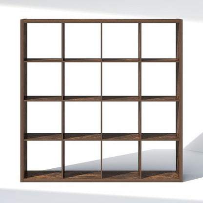 Furinno Cubic Closet Organizers and Storage, 16-Cube Closet Organizer, Open Shelf Closet Storage, Extra Thick Frame for Wardrobe, Bedroom, Living Room, Amber Pine