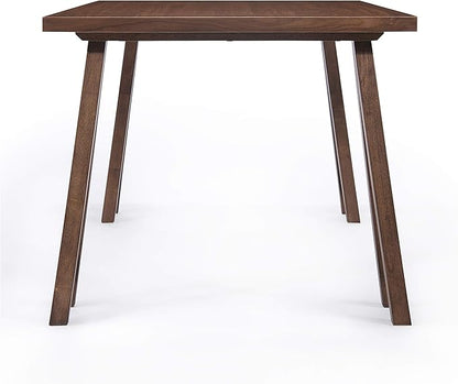 Christopher Knight Home Abraham Mid-Century Modern 7 Piece Dining Set with A-Frame Table, Dark Gray + Walnut