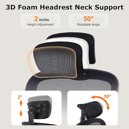 2 Pack Office Chair Ergonomic Desk Chair Comfort Adjustable Height with Wheels，Lumbar Support Mesh Swivel Computer Home Office Chair,Conference Room Chairs