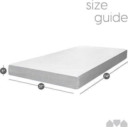 Milliard 5 in. Memory Foam Mattress Cot - for Bunk Bed, Daybed, Trundle or Folding Bed Replacement (1 Pack)