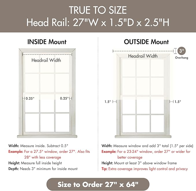 Madison Park Galen Cordless Roman Shade, 27"W x 64"H, Sheen Ivory – Room Darkening, Thermal Insulated, Energy Efficient Window Blind with Subtle Sheen Basketweave Fabric for Privacy