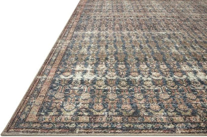 Loloi Amber Lewis Billie Collection BIL-02 Ocean/Brick 2'-6" x 12'-0", 0.19" Thick Runner Rug