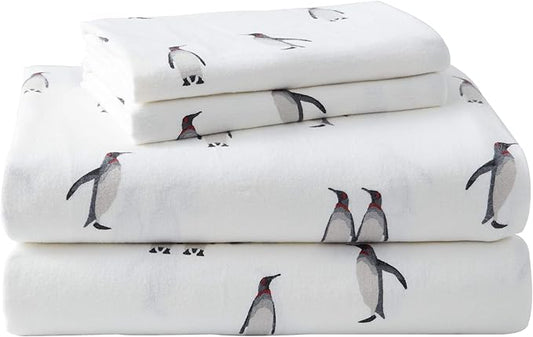 Eddie Bauer - Full Sheets, Cotton Flannel Bedding Set, Brushed For Extra Softness, Cozy Home Decor (Rookeries, Full)
