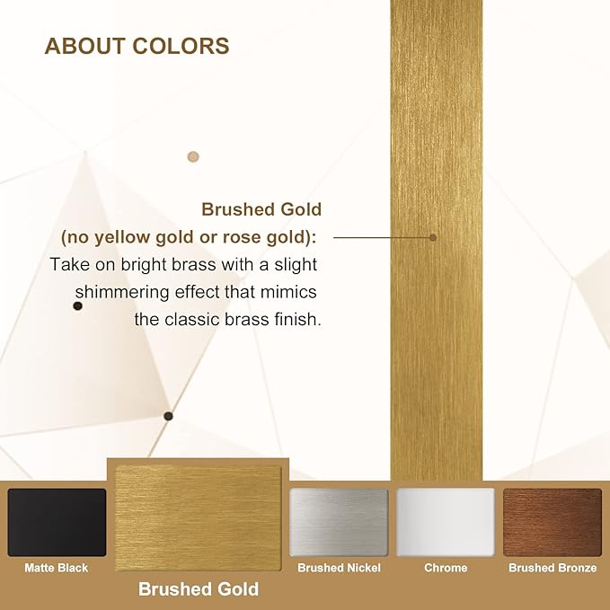Andy Star Gold Bathroom Mirror,22x30'' Brushed Brass Metal Frame Rounded Corner Wall Mirror,Rectangle Wall Mounted Mirror Glass Panel Hangs Horizontal or Vertical for Bathroom,Vanity,Washroom