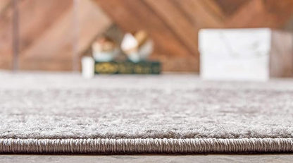 Unique Loom Trellis Frieze Collection Area Rug - Geometric (4' 1" x 6' 1", Light Gray/ Ivory)