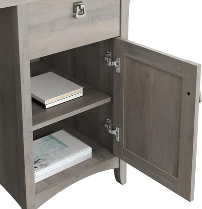 Bush Furniture Salinas Computer Desk with Hutch | Study Table with Drawers, Cabinets & Pullout Keyboard/Laptop Tray | Modern Home Office Desk in Driftwood Gray | Work Desk with Storage