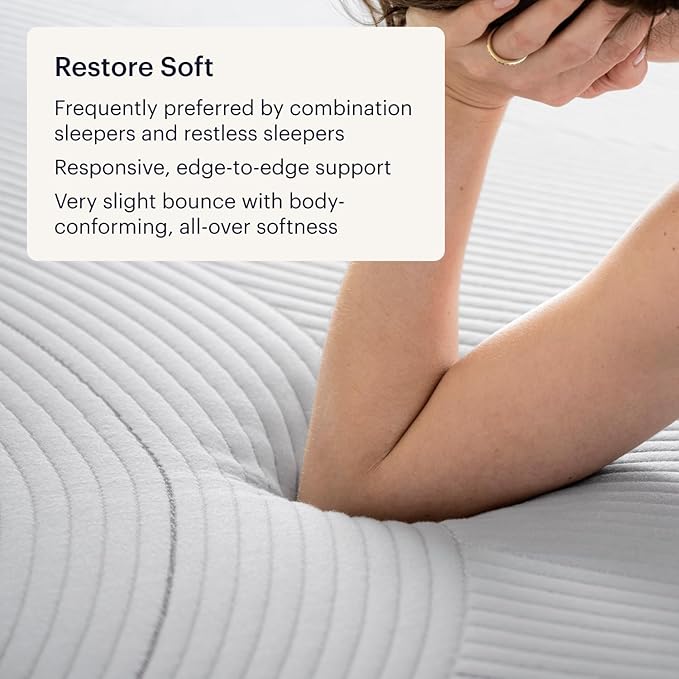Purple Restore Mattress (Soft) – Twin XL, GelFlex Grid, Better Than Memory Foam, Temperature Neutral, Responsiveness, Breathability, Made in USA