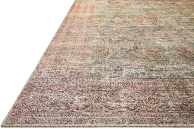 Loloi Amber Lewis Georgie Collection GER-03 Jade/Sunset 3'-0" x 10'-0", .19" Pile Height, Runner Rug