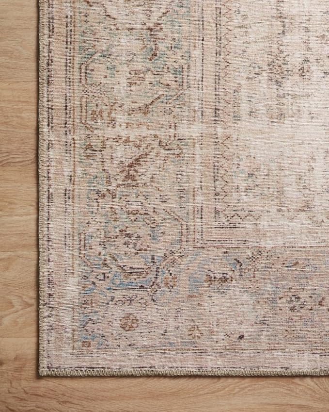 Loloi Amber Lewis Georgie Collection GER-02 Ocean/Sand 2'-0" x 5'-0", .19" Pile Height, Accent Rug