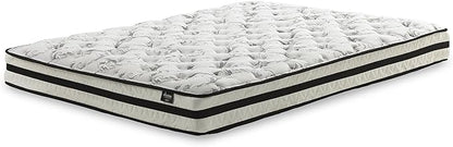 Signature Design by Ashley Queen Size Chime 8 Inch Medium Firm Innerspring Mattress with Pressure Relief Quilt Foam, Fiberglass Free, Mattress In A Box