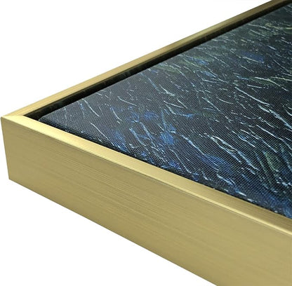 Wieco Art Framed Art Canvas Prints of Starry Night Over The Rhone Canvas Prints Wall Art by Van Gogh Paintings Reproduction Abstract Artwork for Living Room Wall Decor Golden Frame