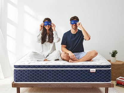 Queen Size Mattresses, Cushion Firm 12 Inch Hybrid Mattress for Couples, 700+ Pocket Coils for Motion Isolation & Dual Cooling Zones, CertiPUR-US Certified Foam Bed in A Box, 100 Days Trial