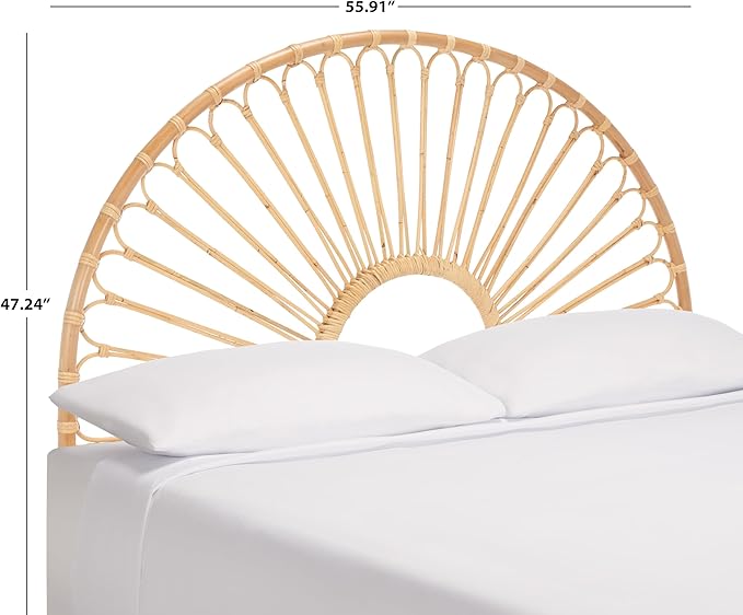SAFAVIEH Home Collection Faris Natural Rattan Arched Full Size Headboard