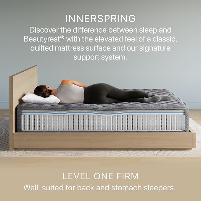 Beautyrest Prime Dream Firm 13" Mattress - King - Durable Pocketed Coil, Support, Pressure Relief, Cooling, Motion Separation; 100 Night Sleep Trial and 10 Year Warranty
