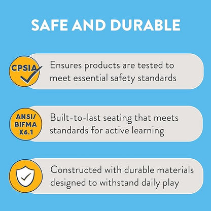 Stackable School Chairs, 12", Kids Furniture, Grey, 4-Pack