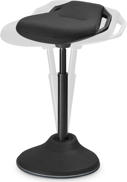 SONGMICS Ergonomic Wobble Stool, Height Adjustable Standing Desk Stool 23.6-33.3 Inches, Swivel Balance Chair with Non-Slip Base, Standing Chair, for Active Sitting, Office, Home, Ink Black UOSC02BK