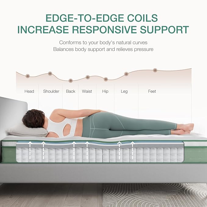 Novilla Twin Mattress, 10 Inch Hybrid Mattress in a Box, Gel Infused Memory Foam and Pocket Coils Innerspring for a Comfortable Sleep, Pillow Top Twin Size, Medium Firm