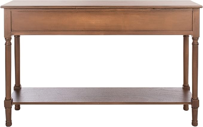 SAFAVIEH Home Collection Peyton Brown 3-Drawer Lower Shelf Console Table CNS5705C