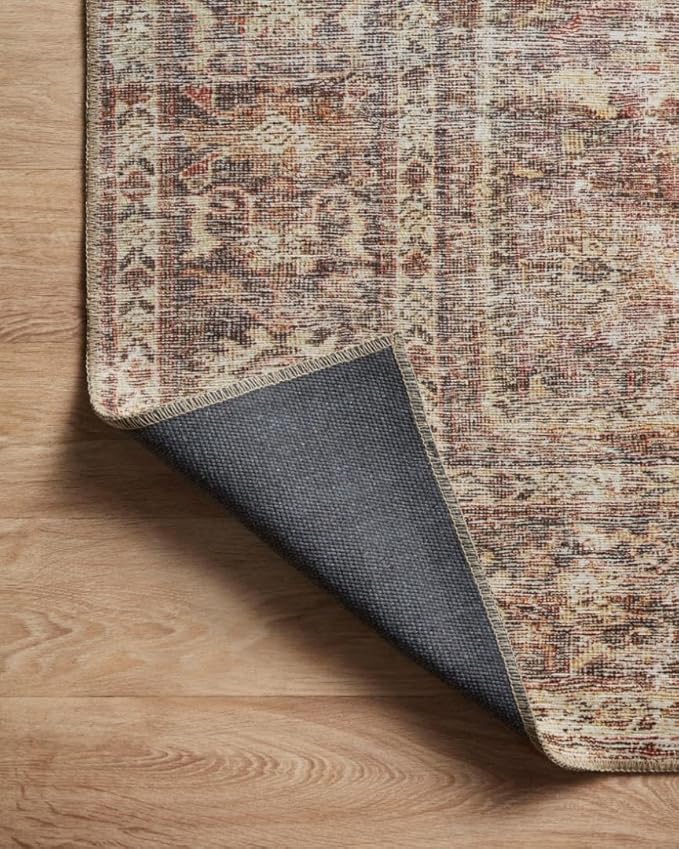 Loloi Amber Lewis Georgie Collection GER-06 Bordeaux/Antique 3'-9" x 5'-6", .19" Pile Height, Accent Rug
