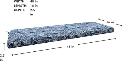 Tommy Bahama Bench Cushion, 48" X 16" X 2.5", Pacific Zaffre